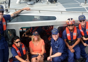 Rear Adm. Kevin Lunday spends time with Station Honolulu, USCGC Bertholf