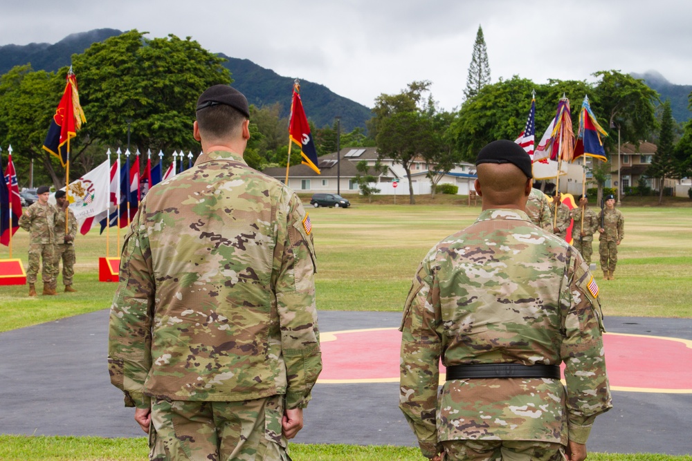 25th ID Chief of Staff flying V ceremony for Col. David B. Womack