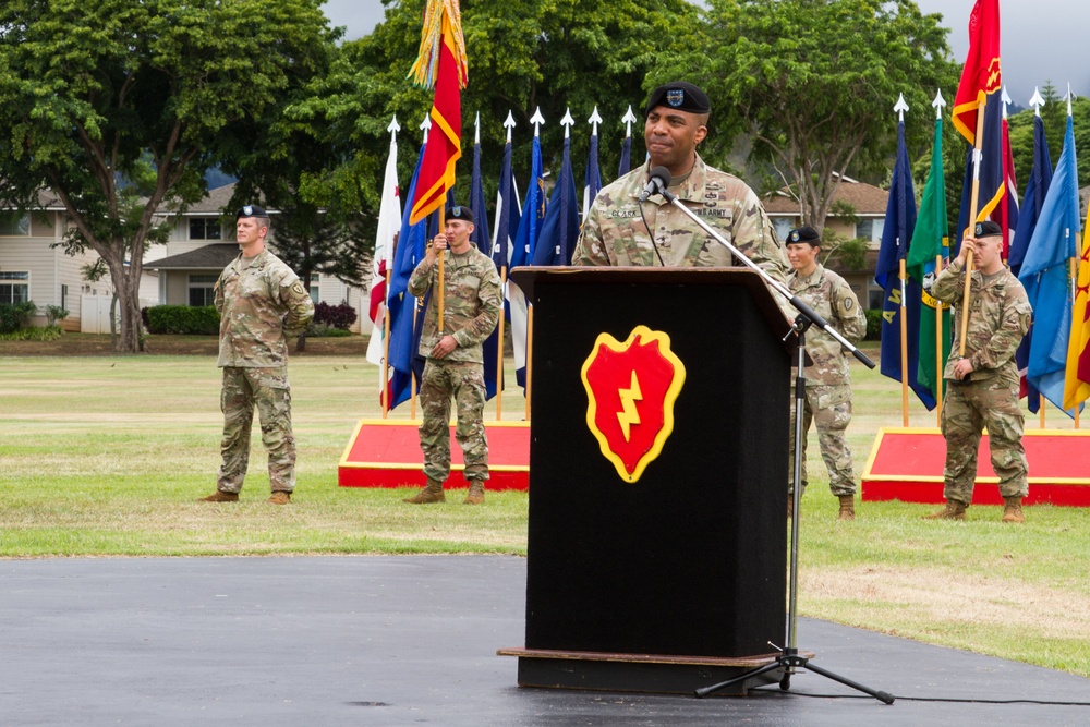 25th ID chief of staff flying V ceremony for Col. David B. Womack