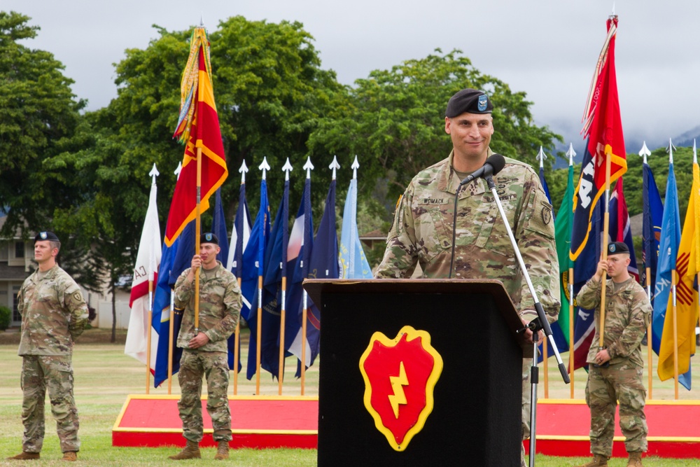 25th ID chief of staff flying V ceremony for Col. David B. Womack