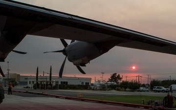 Cal Guard's MAFFS C-130s work Holy Fire