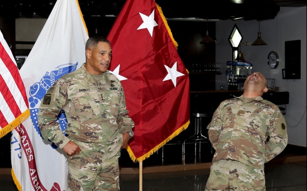 Lt. Gen. Garrett promotes Maj. Zahi Bourjeili to Lt. Col.