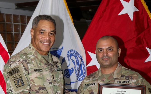 Lt. Gen. Garrett promotes Maj. Zahi Bourjeili to Lt. Col.