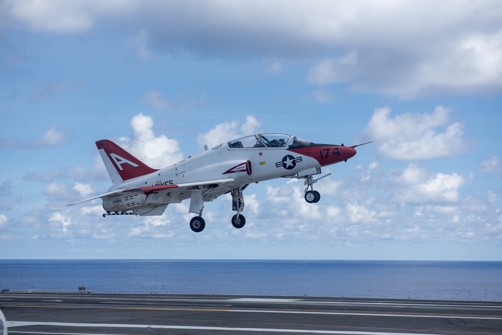 A T-45C Goshawk Launches From GHWB
