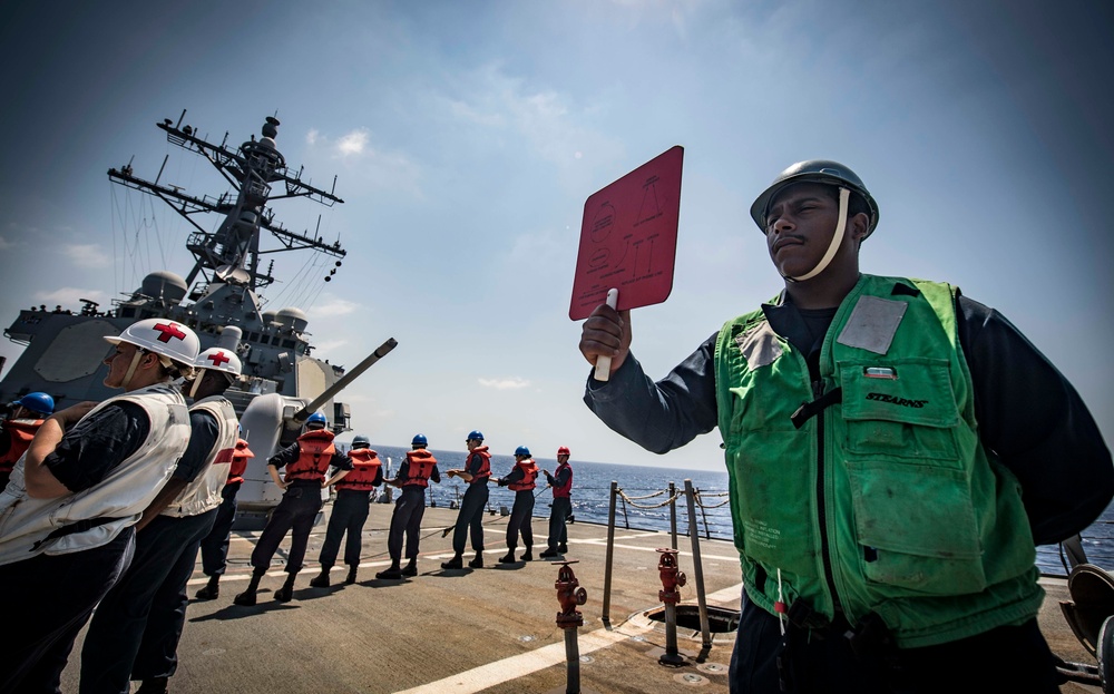 USS Carney Conducts Underway Replenishment