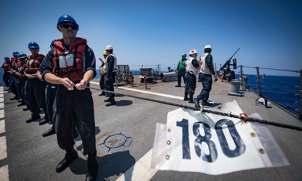 USS Carney Conducts Underway Replenishment