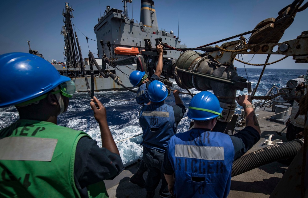 USS Carney Conducts Underway Replenishment