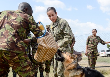 CJTF-HOA shares canine experience, knowledge with Kenya Defense Force