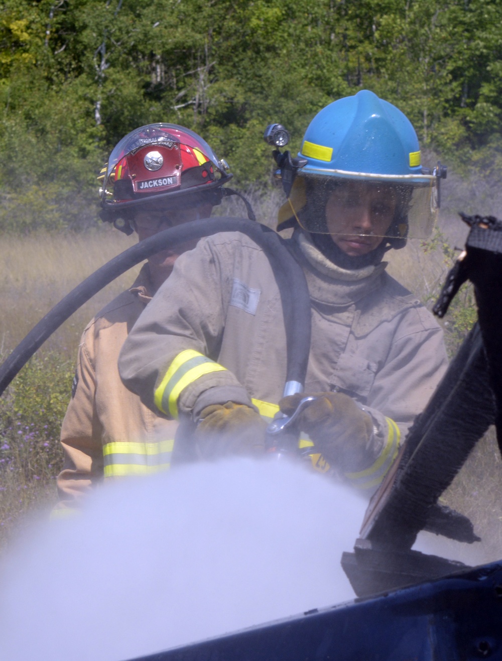 Estonian firefighters train at Northern Strike 18
