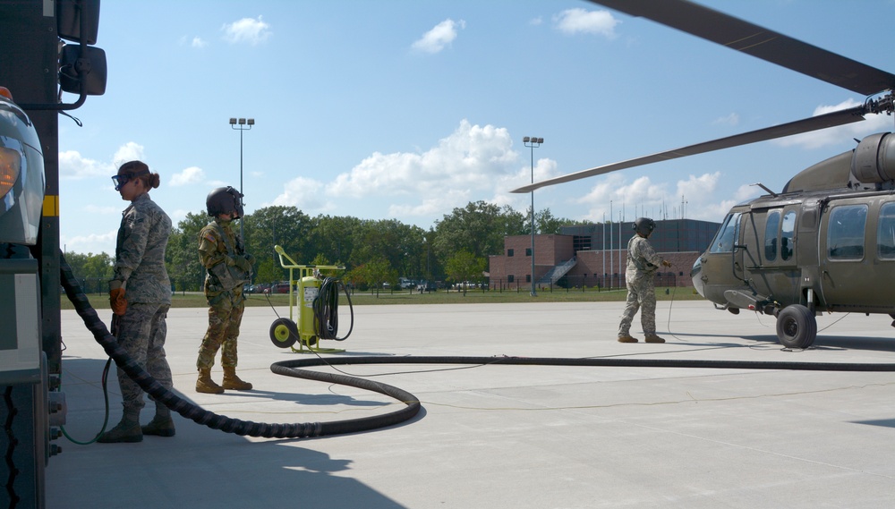 Airmen refuel the skies at Northern Strike 18
