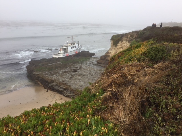 Coast Guard, partner agencies establish unified command for grounded fishing vessel near Santa Cruz