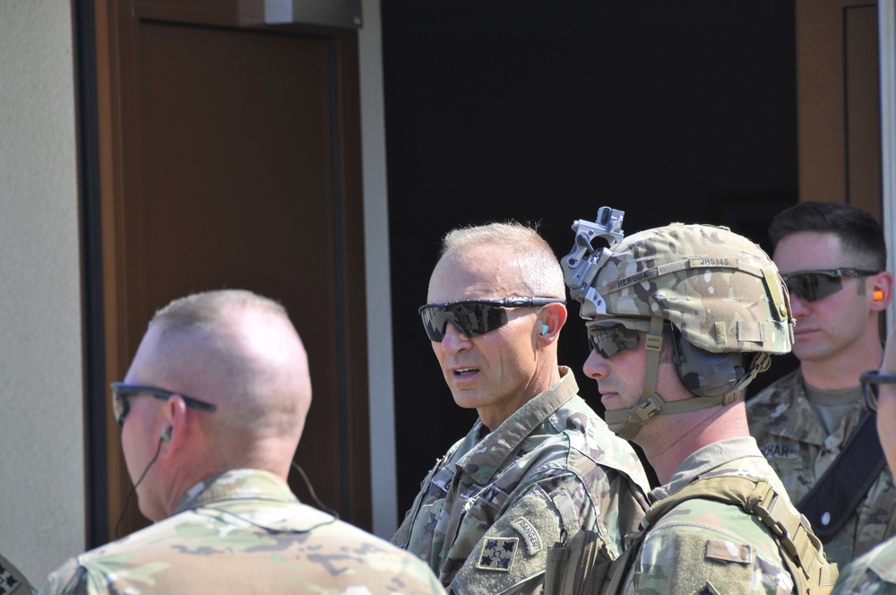 The 4th Infantry Division Commanding General Visits Soldiers