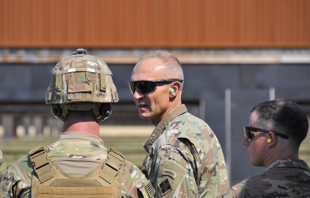 The 4th Infantry Division Commanding General Visits Soldiers