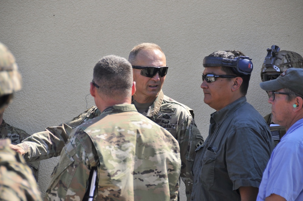 The 4th Infantry Division Commanding General Visits Soldiers