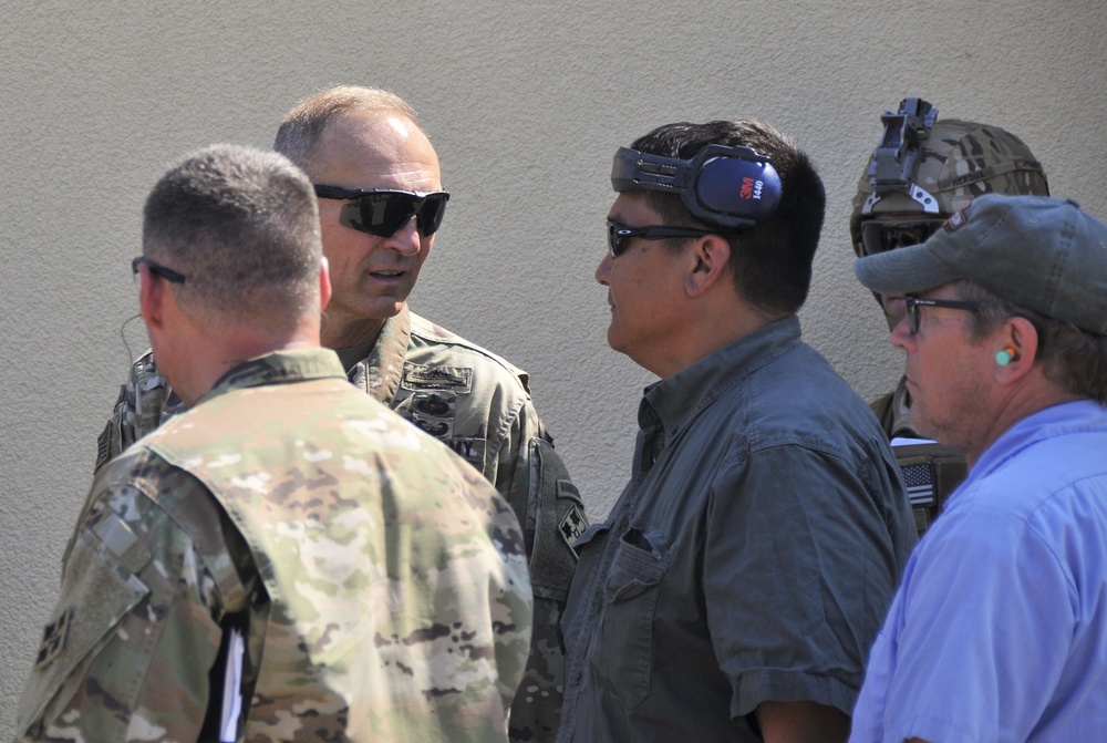 The 4th Infantry Division Commanding General Visits Soldiers