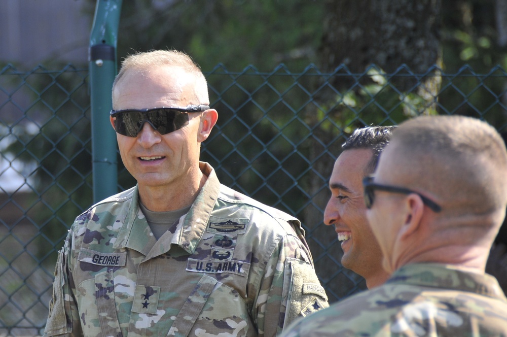 The 4th Infantry Division Commanding General Visits Soldiers