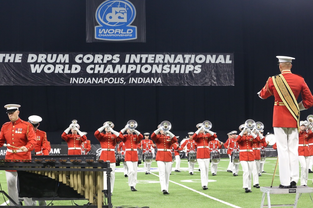 &quot;The Commandnts Own,&quot; U.S. Marine Drum &amp; Bugle Corps performs at the DCI Finals