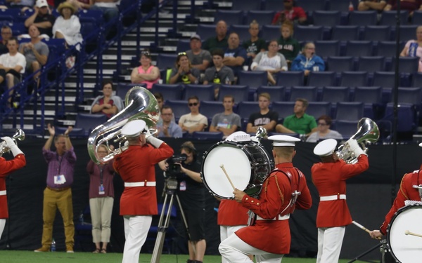 &quot;The Commandnts Own,&quot; U.S. Marine Drum &amp; Bugle Corps performs at the DCI Finals