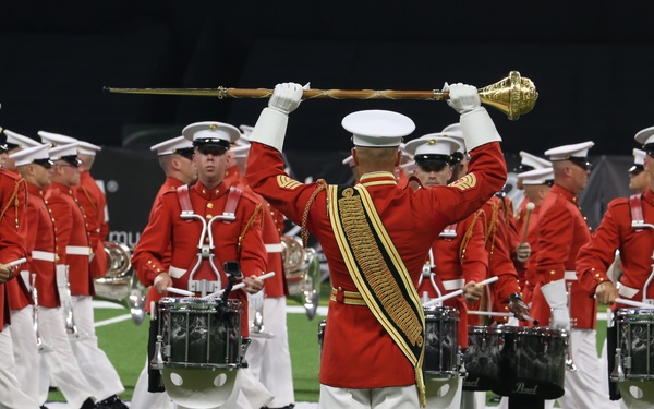 &quot;The Commandnts Own,&quot; U.S. Marine Drum &amp; Bugle Corps performs at the DCI Finals