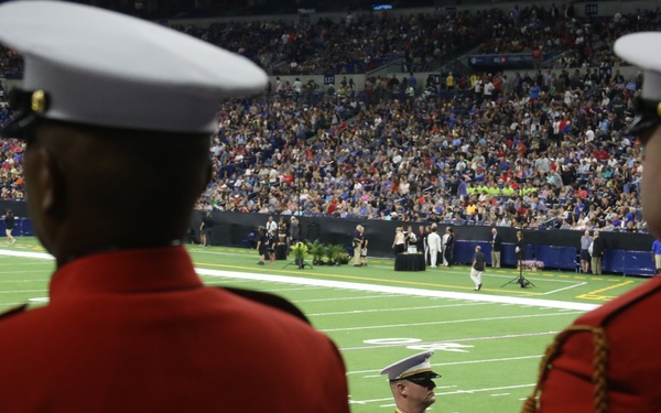 &quot;The Commandnts Own,&quot; U.S. Marine Drum &amp; Bugle Corps performs at the DCI Finals