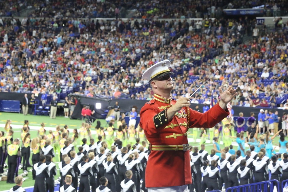 &quot;The Commandnts Own,&quot; U.S. Marine Drum &amp; Bugle Corps performs at the DCI Finals