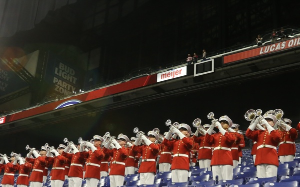 &quot;The Commandnts Own,&quot; U.S. Marine Drum &amp; Bugle Corps performs at the DCI Finals