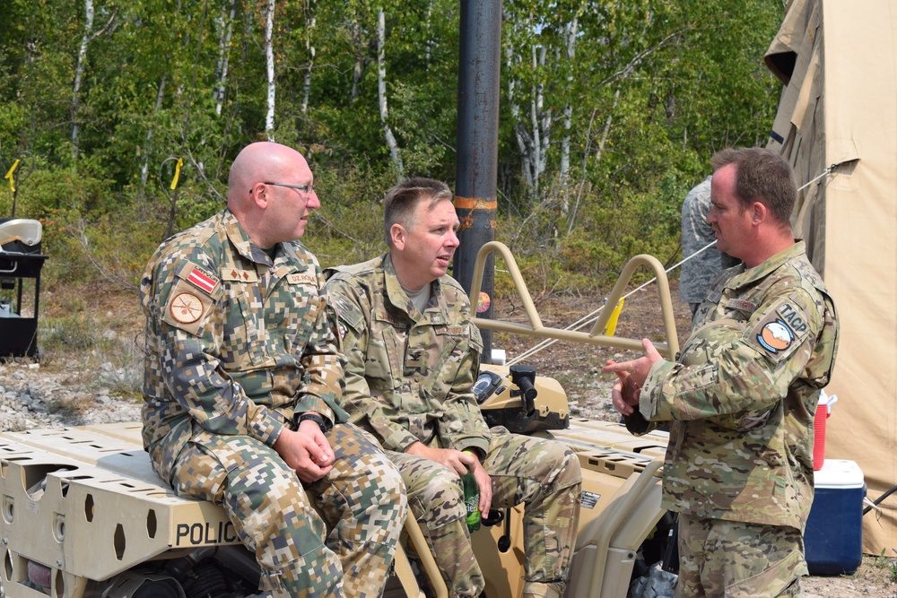 Latvian Chief of Defense visits Rogers City Quarry during Northern Strike 18