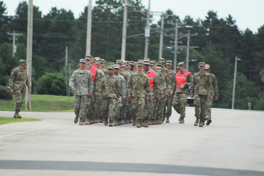 NCO Academy students march at Fort McCoy