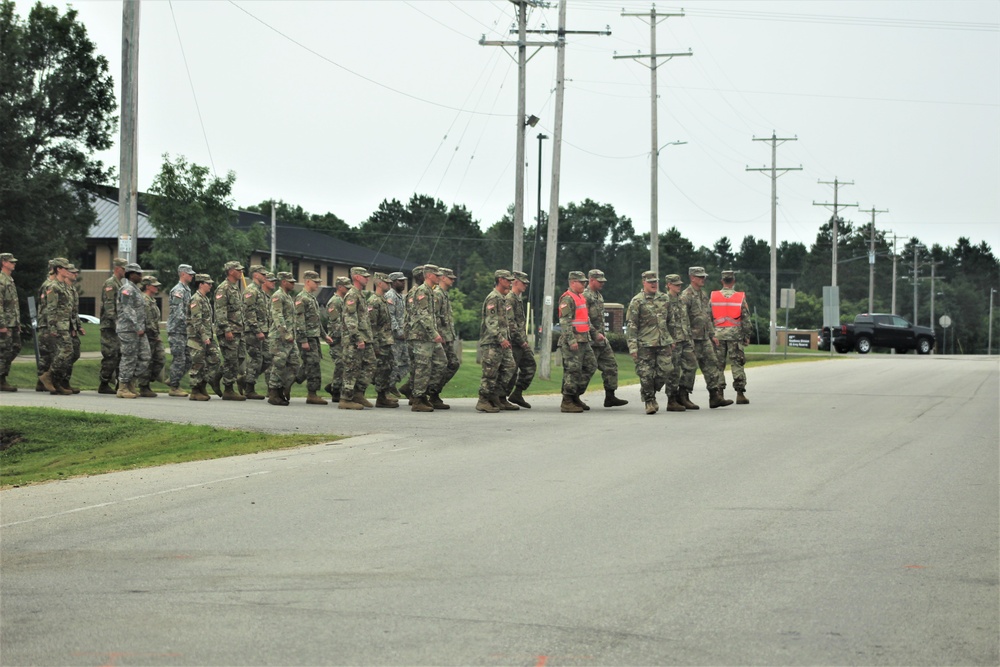 NCO Academy students march at Fort McCoy