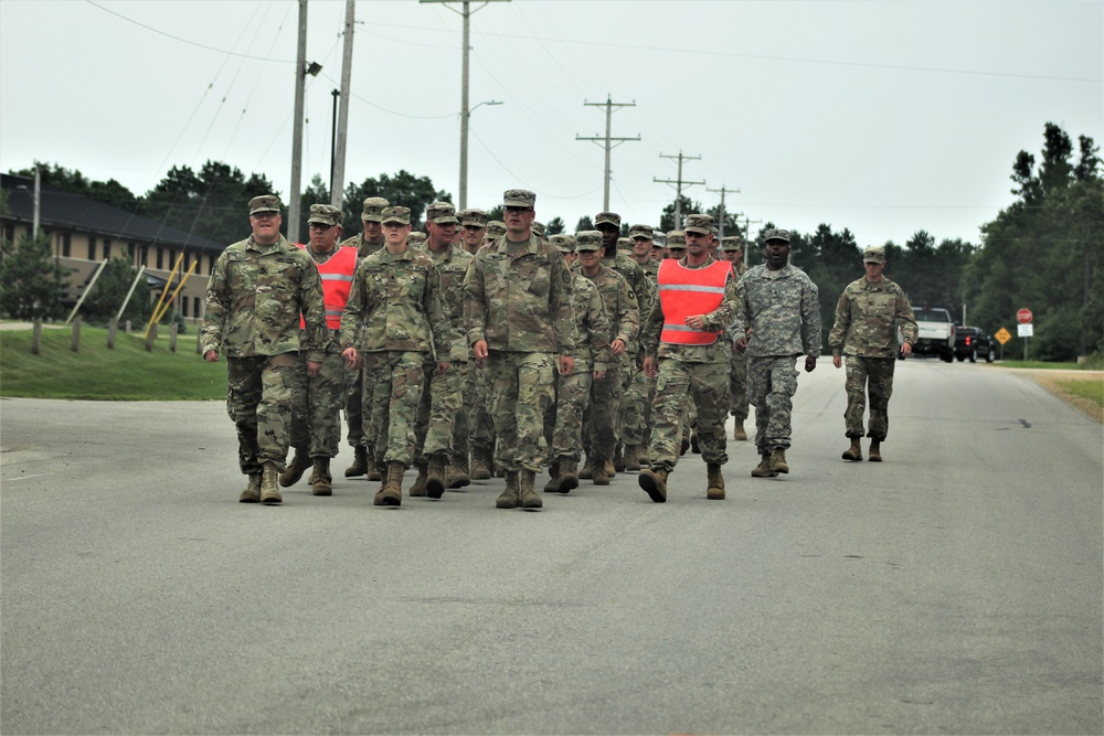 NCO Academy students march at Fort McCoy