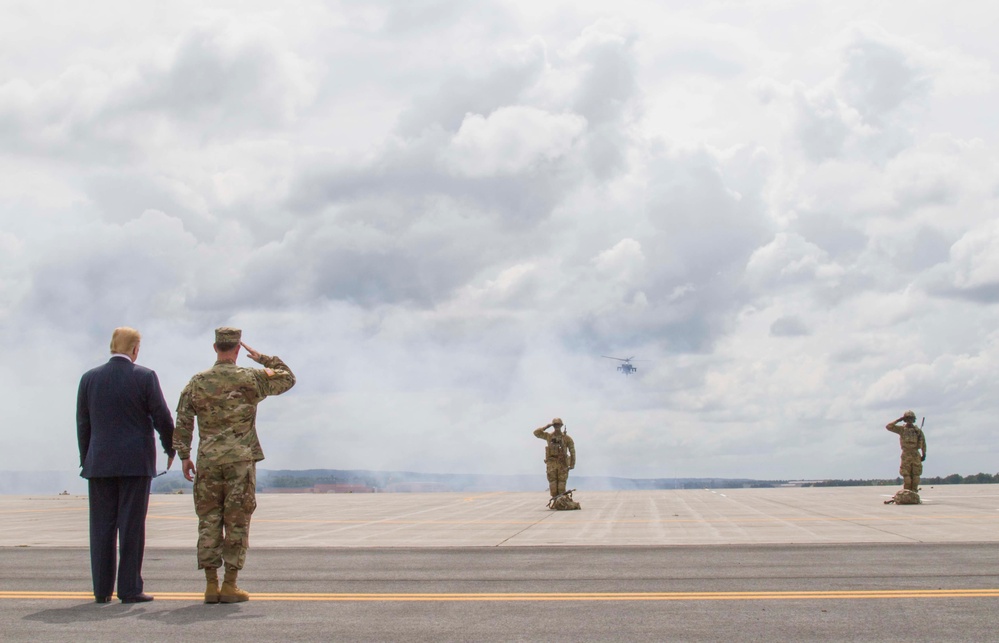 President Trump visits 10th Mountain Division (LI) to sign NDAA