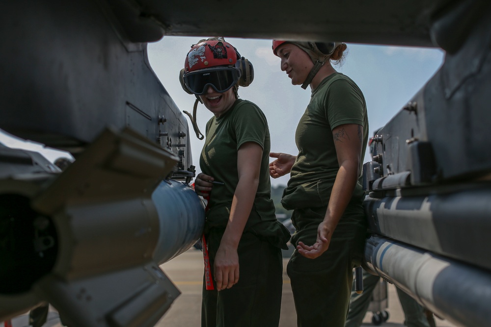 Minds behind the flight: MAG-13 mechanics support Northern Lightning