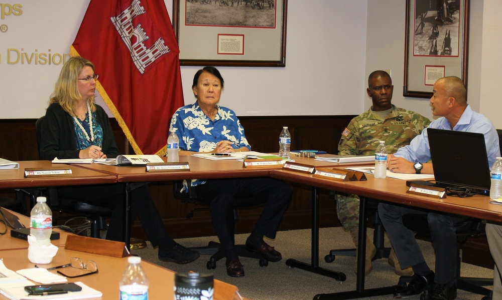 Pacific Ocean Division briefs civil works competencies and security cooperation efforts to DASA Funderburk
