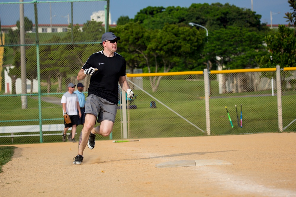H&amp;S Bn. Camp Butler Officers vs. SNCOs Softball Game