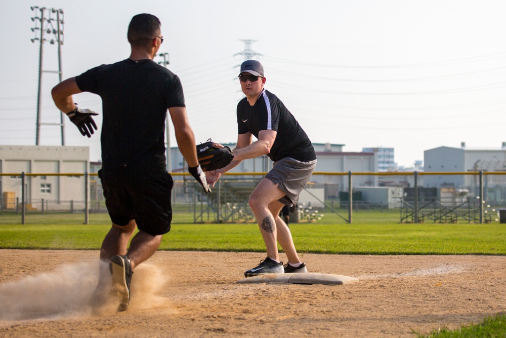 H&amp;S Bn. Camp Butler Officers vs. SNCOs Softball Game