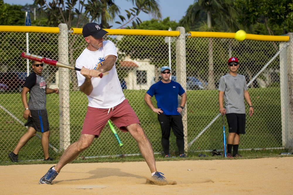 H&amp;S Bn. Camp Butler Officers vs. SNCOs Softball Game