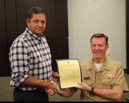 NETC Senior Civilian of the Quarter Recognized by Rear Adm. Kyle Cozad