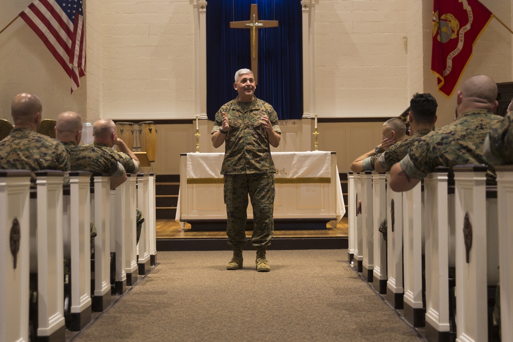 Chaplain of the Marine Corps visits Marine Corps Base Camp Lejeune