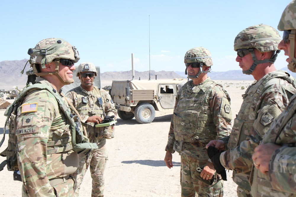 Pa. Guard leadership circulates the field at NTC