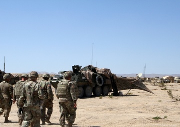 Pa. Guard leadership circulates the field at NTC