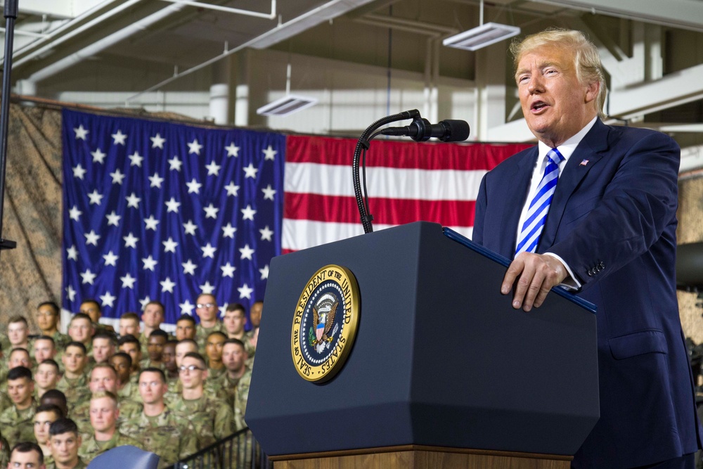 President Trump visits 10th Mountain Division (LI) to sign NDAA