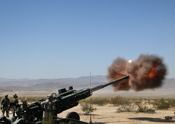 1-108th Field Artillery Regiment trains at NTC