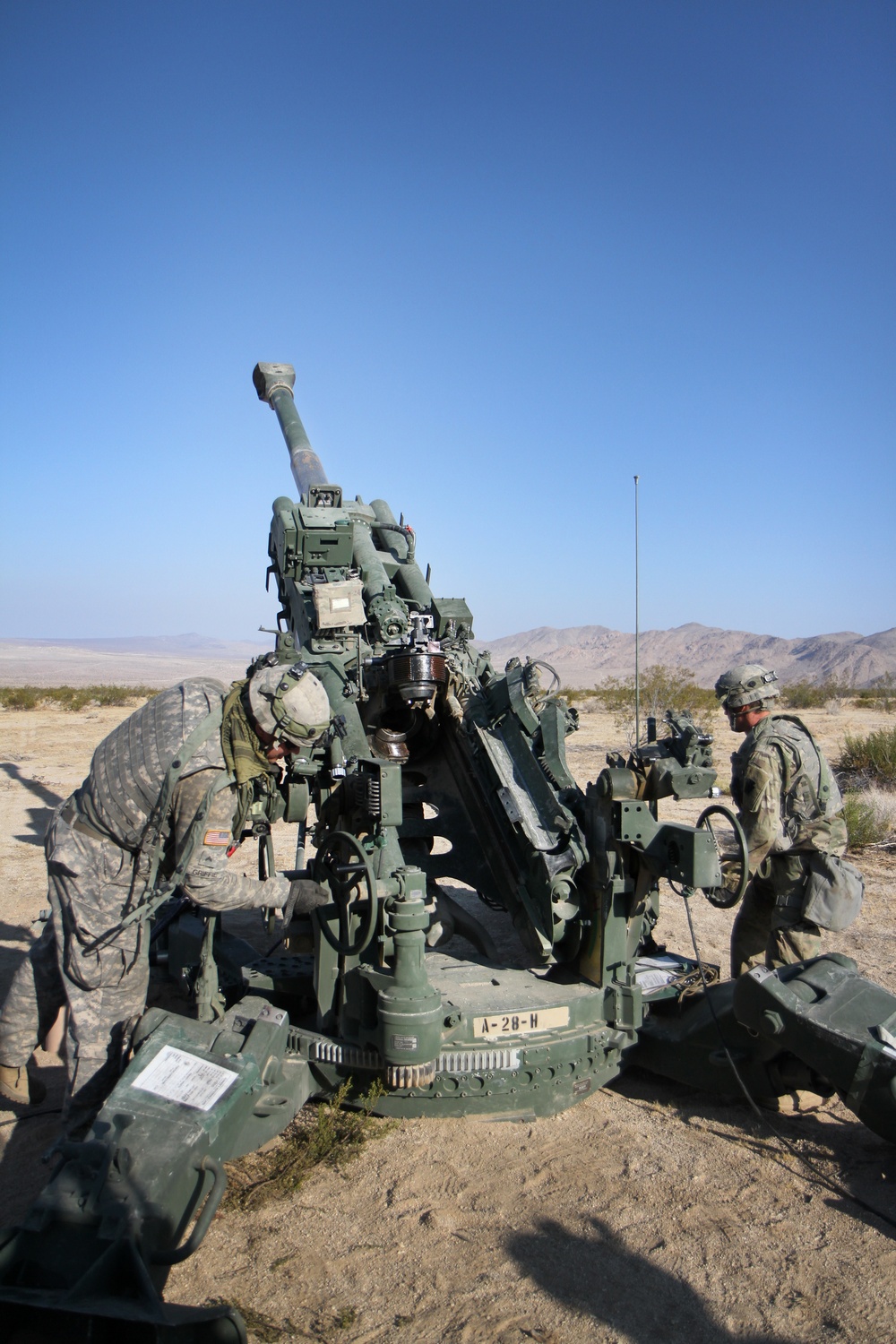 1-108th Field Artillery Regiment trains at NTC