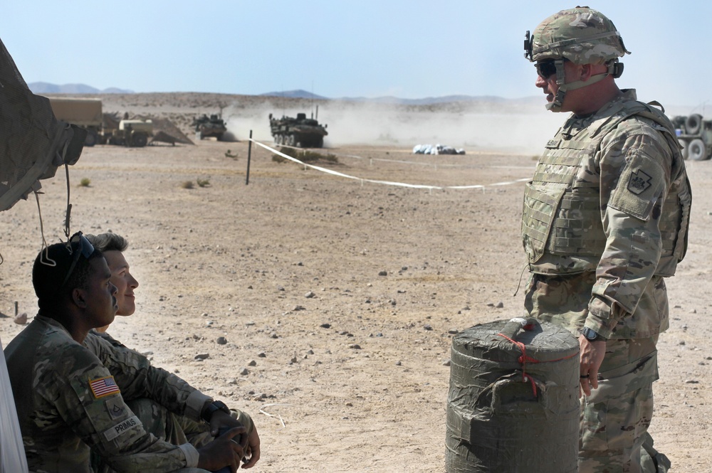 U.S. Army Command Sgt. Maj. Timothy Hileman visits 1st Battalion, 111th Infantry Regiment