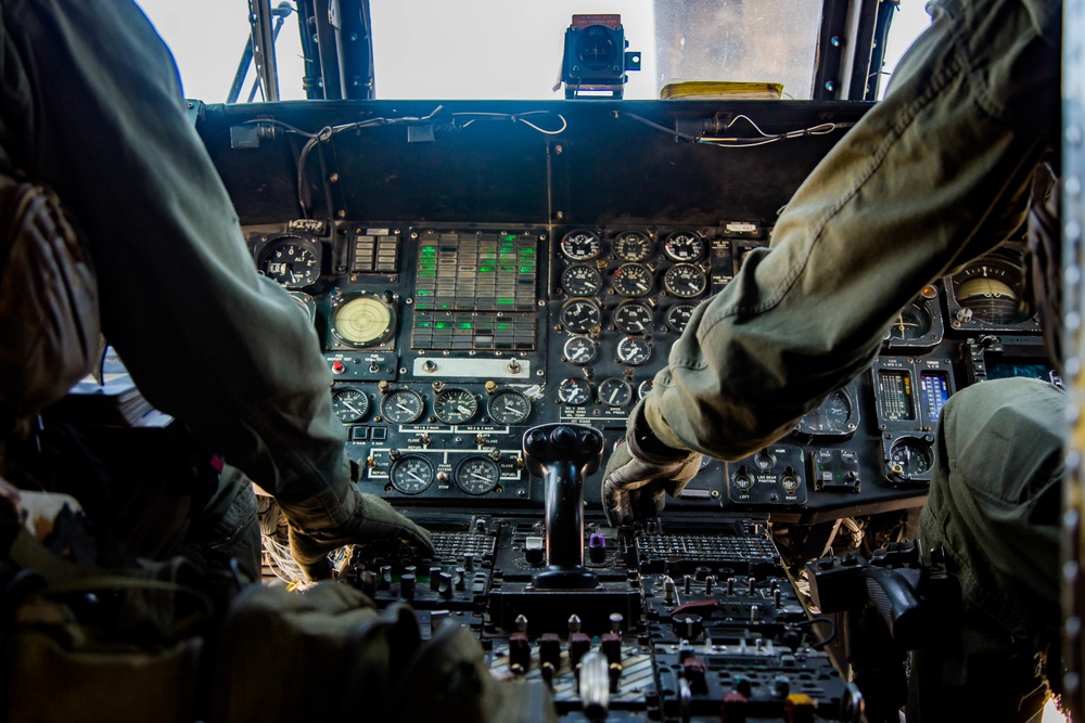 EOTG Marines fast-rope from "Warhorse" Super Stallion