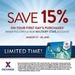 Save 15% with MILITARY STAR!