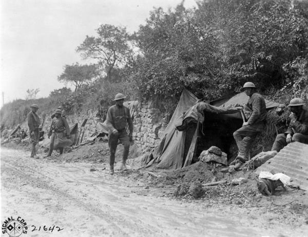 NY National Guard 27th Division fought first battle at end of August 1918