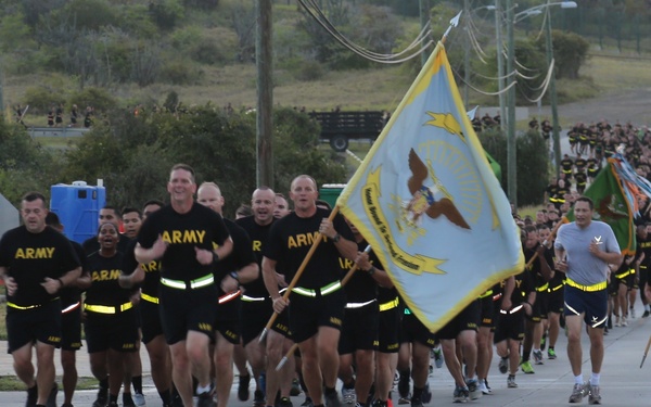 JDG Commander bids farewell to Troopers during Fun Run