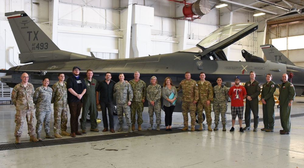 Ethan Hawke and Ben Dickey visit 301st Fighter Wing