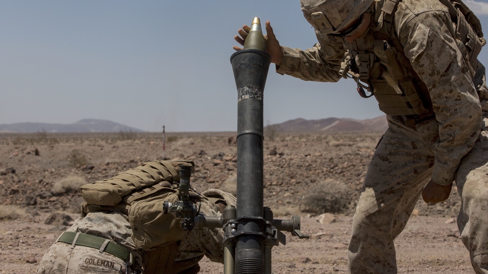 3/6 Marines conduct mortar range at ITX 5-18